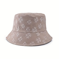 Flower Pattern Bucket Hat Solid Casual Sun Hat Travel Beach Hats For Women