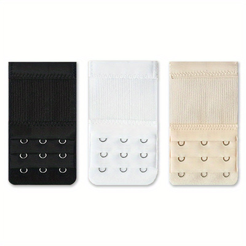 3pcs Bra Extension Buckle Set 3 Rows 3 Hook Bra Strap Extenders