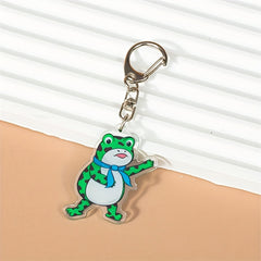 6pcs Big Eye Frog Keychain Bag Accessories Gift For Boys And Girls