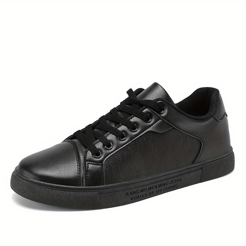 Men's Letter Print Lace-Up Skate Shoes Casual Outdoor Sneakers