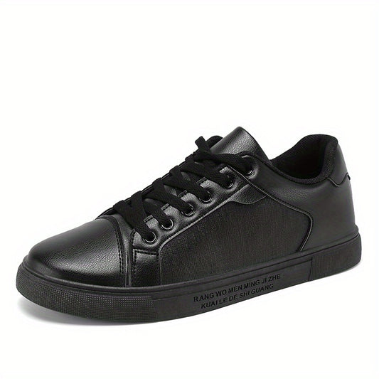Men's Letter Print Lace-Up Skate Shoes Casual Outdoor Sneakers