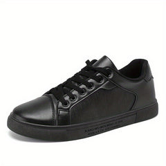 Men's Letter Print Lace-Up Skate Shoes Casual Outdoor Sneakers