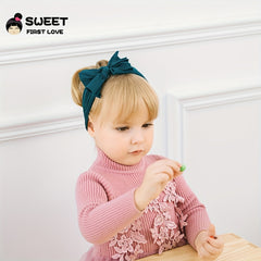 3pcs Bow Soft Nylon Elastic Headbands Hair Accessories for Baby Girls