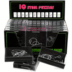 Set of 24 Metal Puzzle Locks Brain Teasing Toy