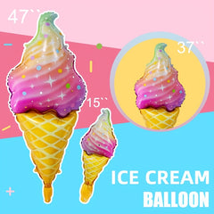 Ice Cream Balloon Toys in 3 Sizes for Party Wedding Birthday Celebration