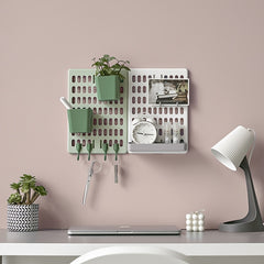 1pc DIY Punching Wall Rack Shelf Wall Hanging Storage Hook Rack
