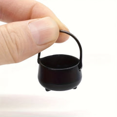 1:12 Dollhouse Furniture Metal Pot for Indoor and Outdoor Scenes