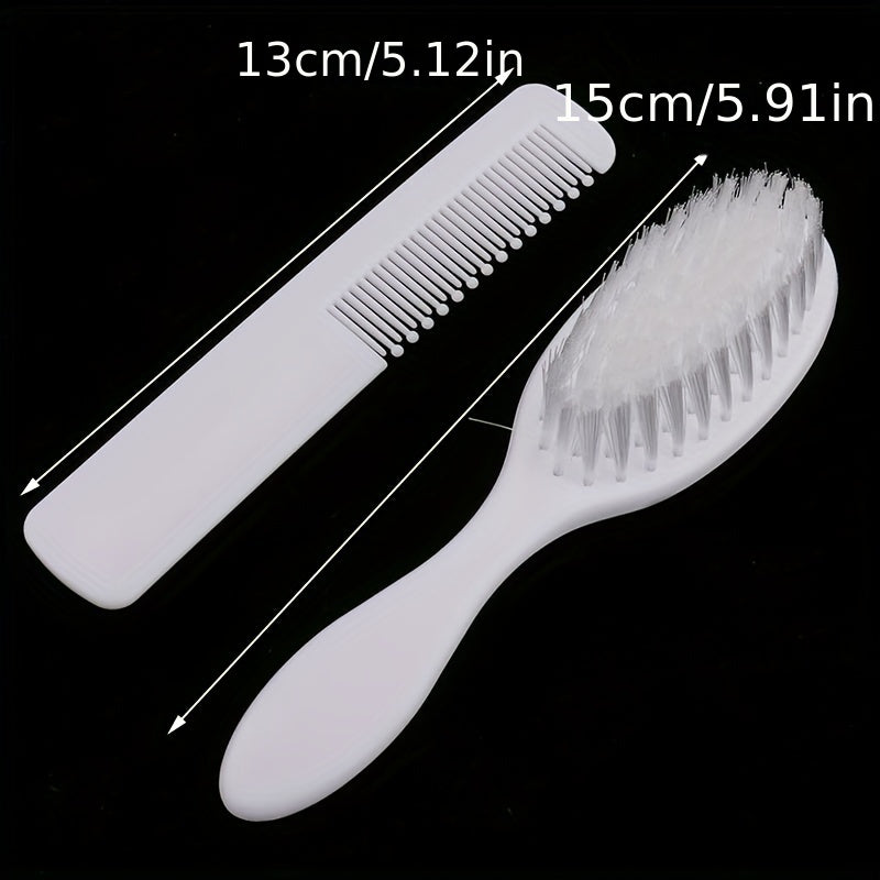 2pcs Newborn Baby Kids Head Hair Care Set Grooming Soft Comb Hair Brush Kit