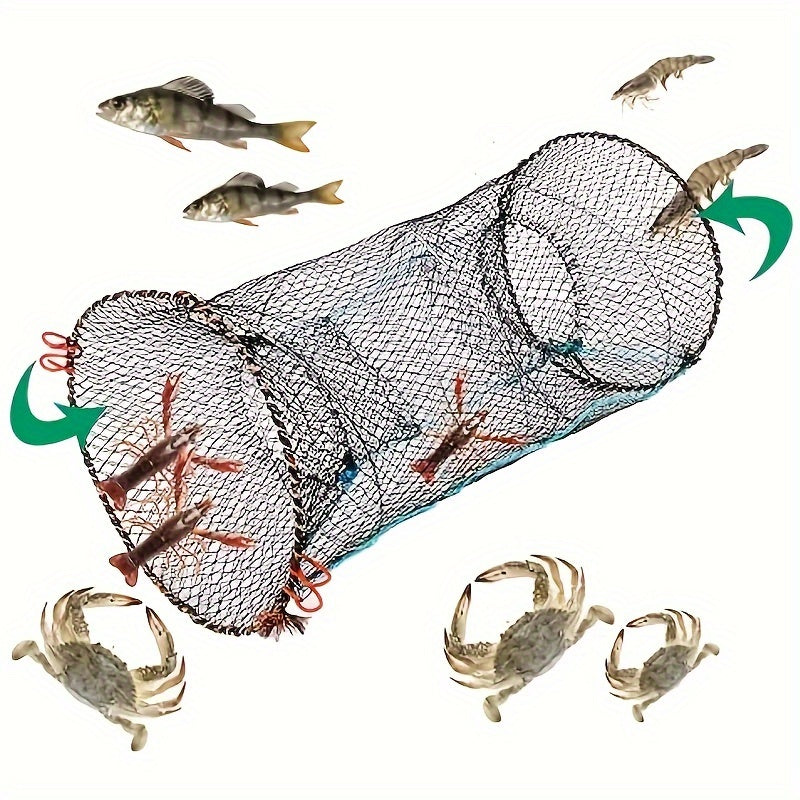 Foldable Spring Fishing Cage Automatic Opening Crab Net