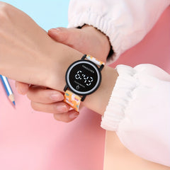 Colorful LED Touchable Sports Electronic Watch for Kids