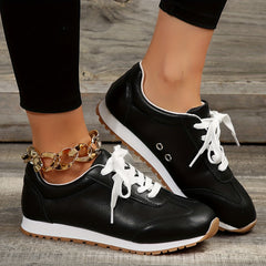 Women's Platform Sneakers Lace Up Outdoor Shoes Lightweight Trainers
