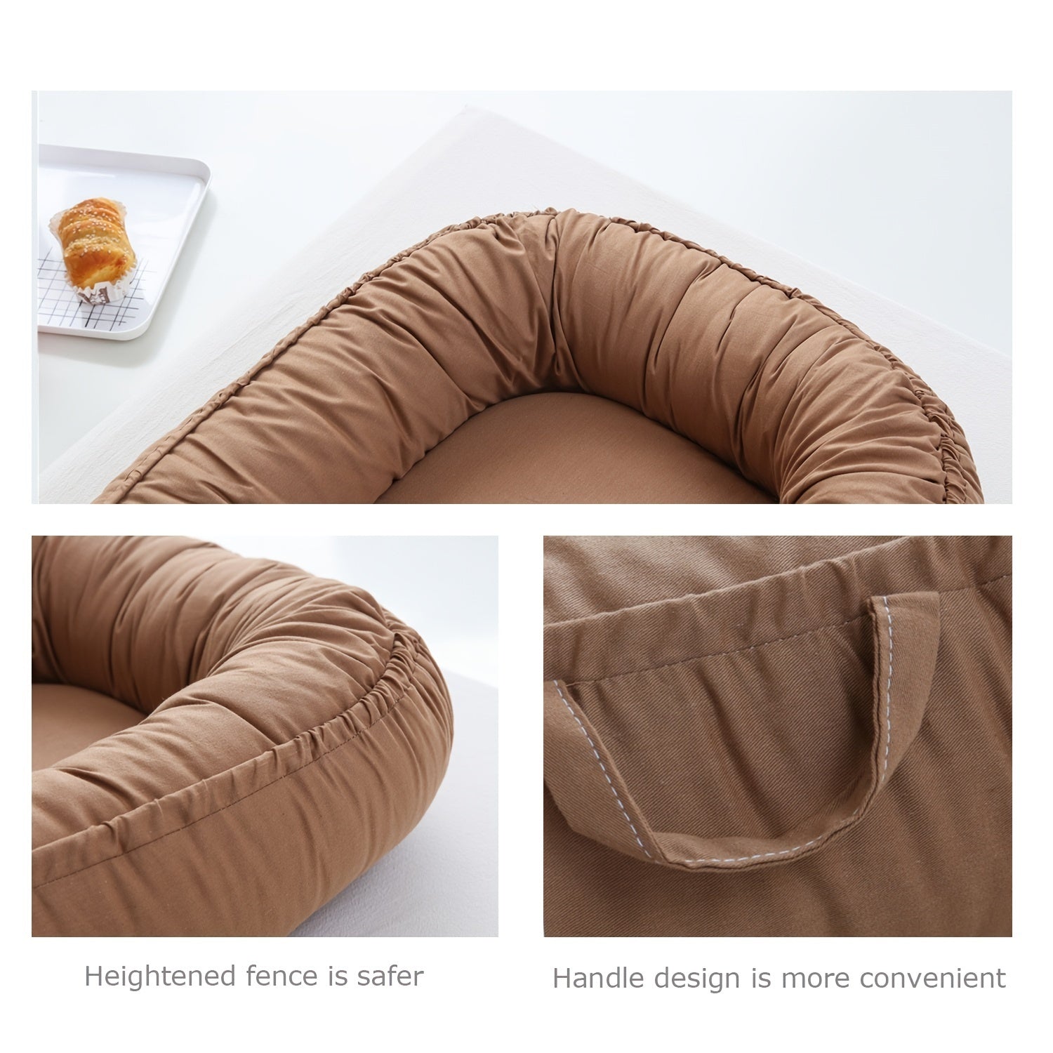 Organic Cotton Baby Lounger Nest Soft and Breathable Co Sleeping Bed