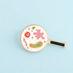 Microbial Bacteria Brooch For Clothing Bags Jackets Hat