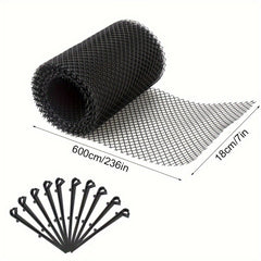 Drainage Protection Net Eaves Net Set with 10 Ground Nails