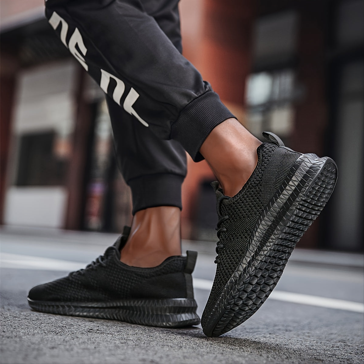 Men's Knit Running Shoes Lightweight Athletic Sneakers