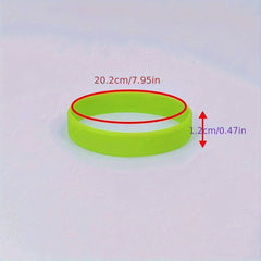 5pcs Silicone Strap Luminous Bracelet Solid Wrist Team Bracelet