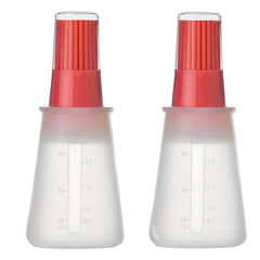 2pcs Silicone Bottle Brushes with Lid - Heat Resistant, Space-Saving