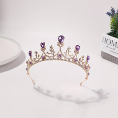 Girls Rhinestone Bead Crown Head Jewelry Props