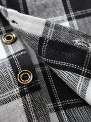 Boys Plaid Flannel Button-Up Shirt