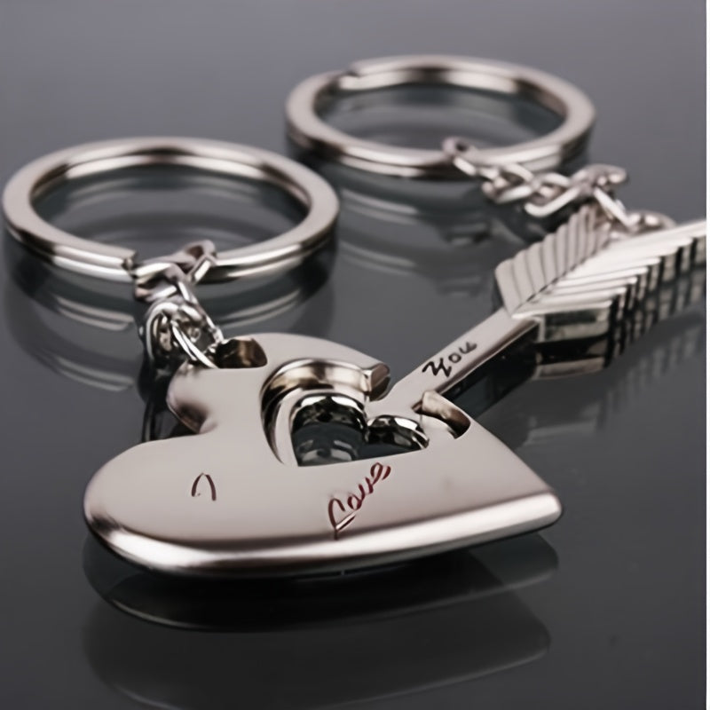 Heart Arrow Key Rings Bag Purse Wallet Pendant Couples Keychains