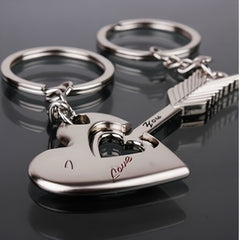 Heart Arrow Key Rings Bag Purse Wallet Pendant Couples Keychains