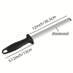 12 Diamond Carbon Steel Rod Sharpener for Food Trucks