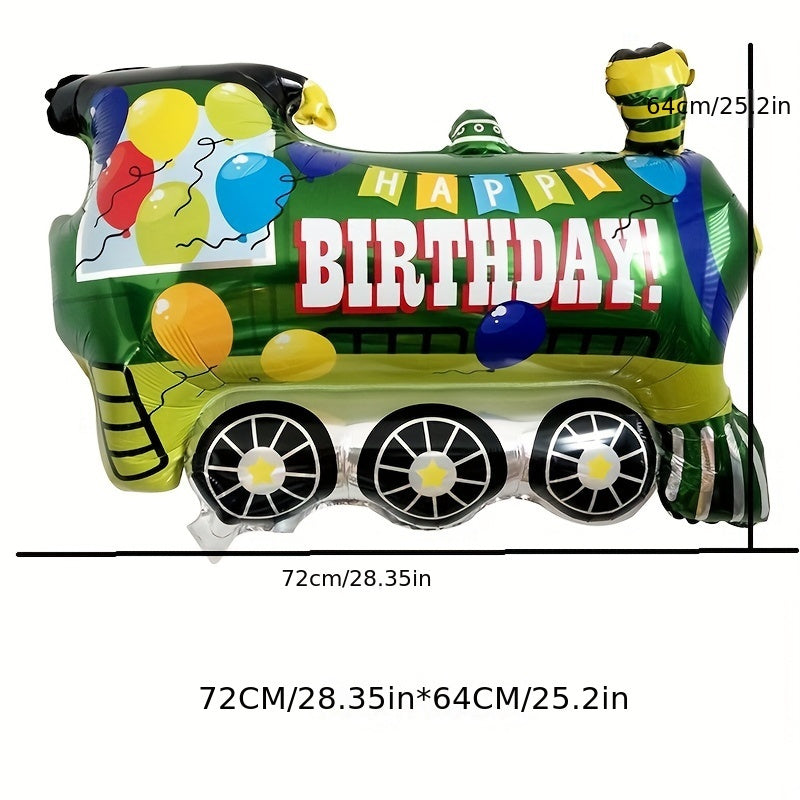 Cartoon Transportation Vehicle Aluminum Film Balloons for Happy Birthday