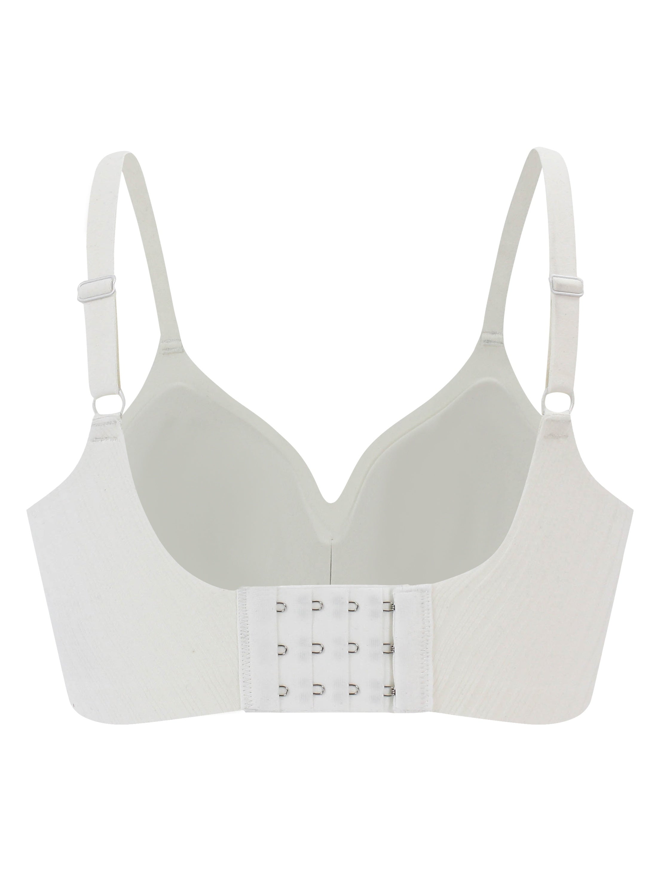 Striped Side Wireless Bra Breathable Everyday Lingerie