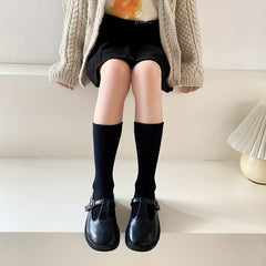 Girls Kids Casual Plain Socks Breathable Comfy Socks