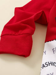 Autumn Winter Long sleeved Round Neck Letters FASHIONBOY Boys Trousers Suit