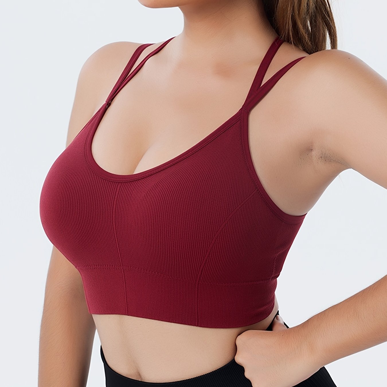Women's Spaghetti Straps High Impact Yoga Workout Top