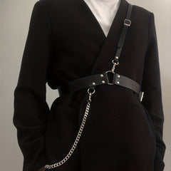 Men's Chain Harness Belt Single Shoulder Strap Waistband