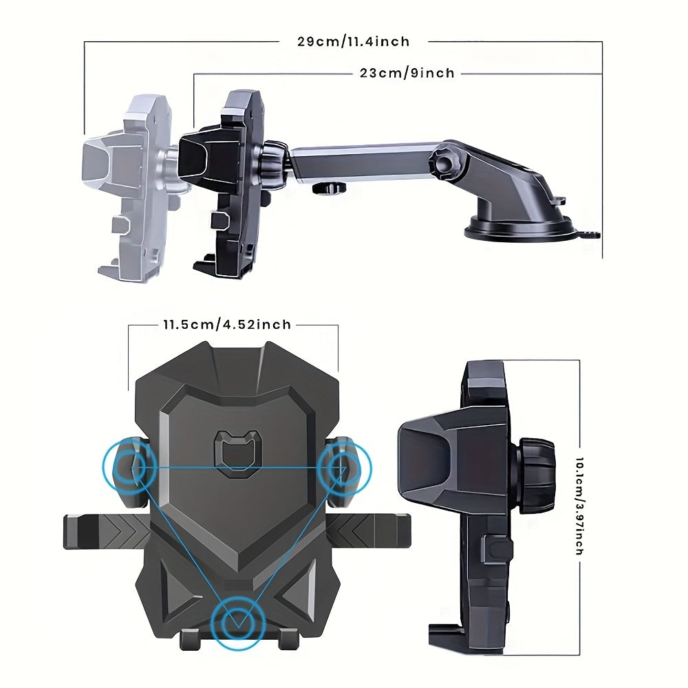 Car Phone Holder Extendable Suction Cup Mount