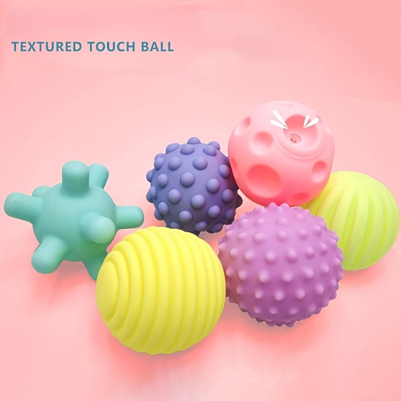 Soft Sensory Grab Balls Geometric Shapes Textured Ball Set