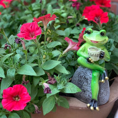 Cartoon Frog Statue for Garden Patio, Lawn Decor