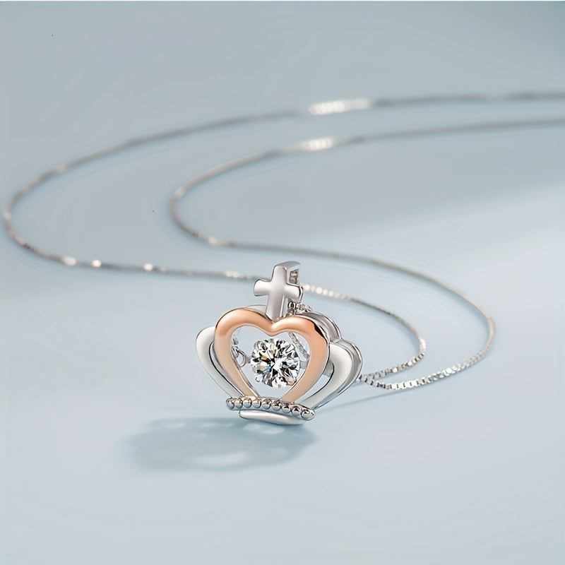 Crown Pendant Necklace Decorative Accessories Holiday Gift