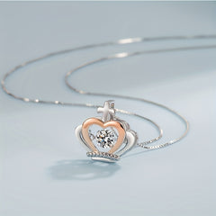 Crown Pendant Necklace Holiday Gift For Mom With Card