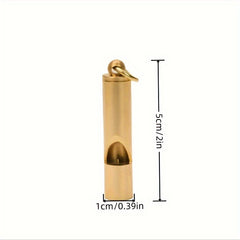 Retro Style Brass Key Chain Whistle for Outdoor Survival Training