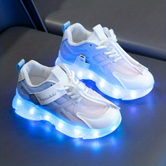Girls' LED Light Up Sneakers USB Charging - Assorted Col