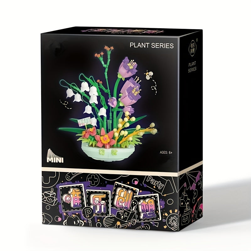 Self Assembling Building Blocks Fragrant Spring Potted Flower Bouquet