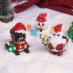 Santa Snowman Xmas Tree Building Blocks 3D Assembly Toys