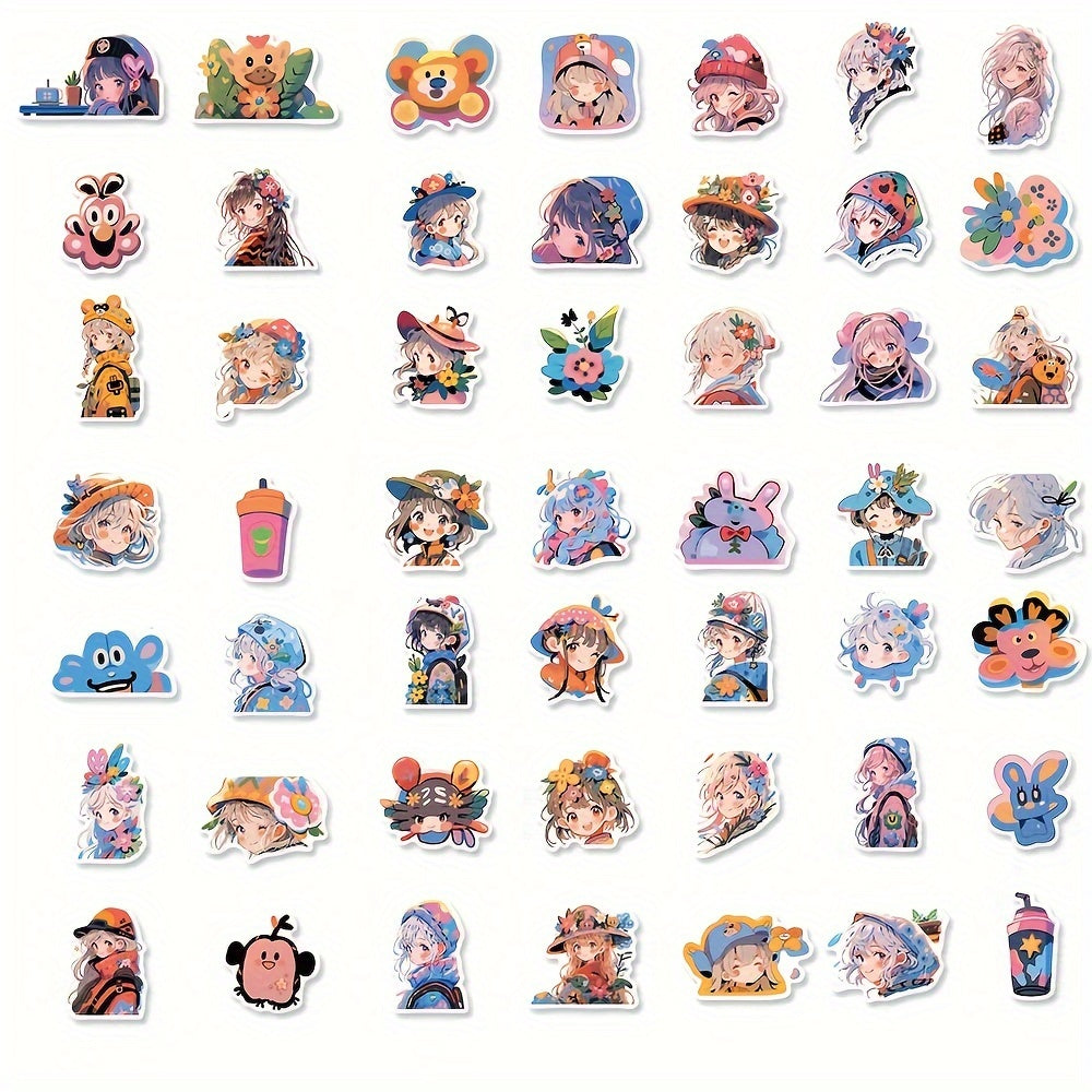 50pcs Painted Graffiti Stickers Waterproof DIY Stickers For Guitar Skateboard