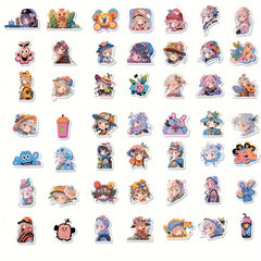 50pcs Painted Graffiti Stickers Waterproof DIY Stickers For Guitar Skateboard