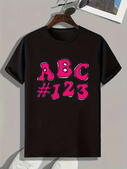 Letters And Numbers Print Men's Graphic T-shirt