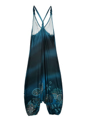 Paisley Print V Neck Harem Jumpsuit Spaghetti Strap Casual Summer Clothing