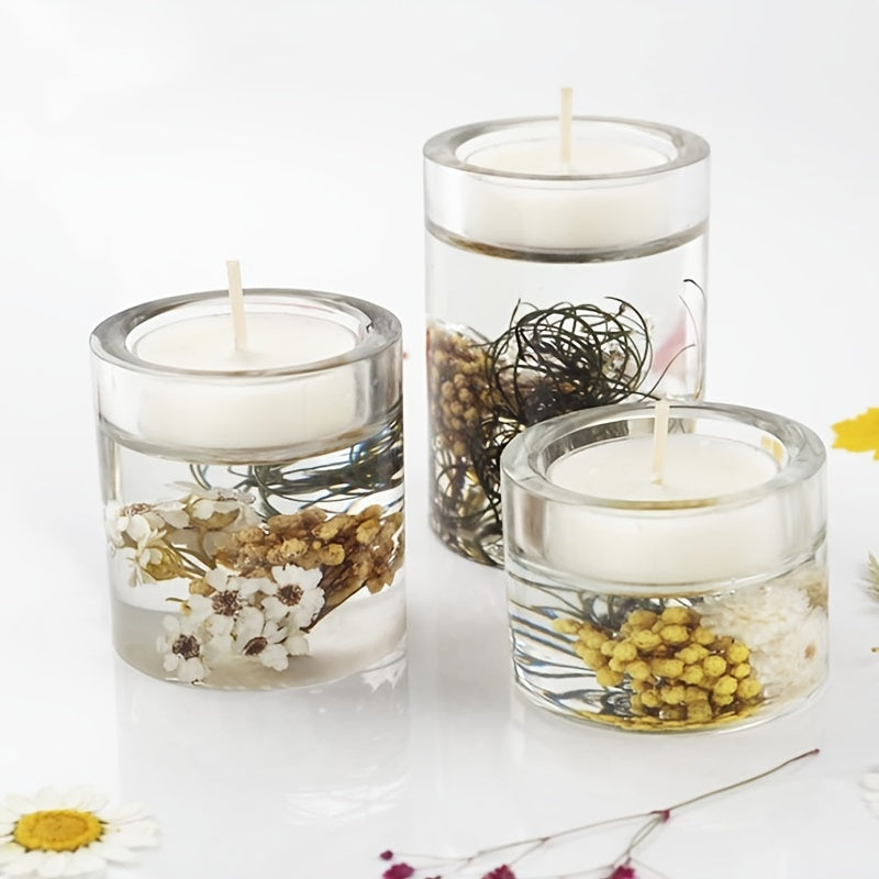 Resin Candle Holder Molds Set - DIY Epoxy Casting Silicone