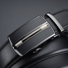 ZDC X08 Men's Leather Belt Automatic Buckle Casual C Step Line 14