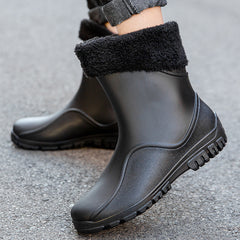 Men Rain Boots Waterproof Non slip Knee High Shoes For Outdoor