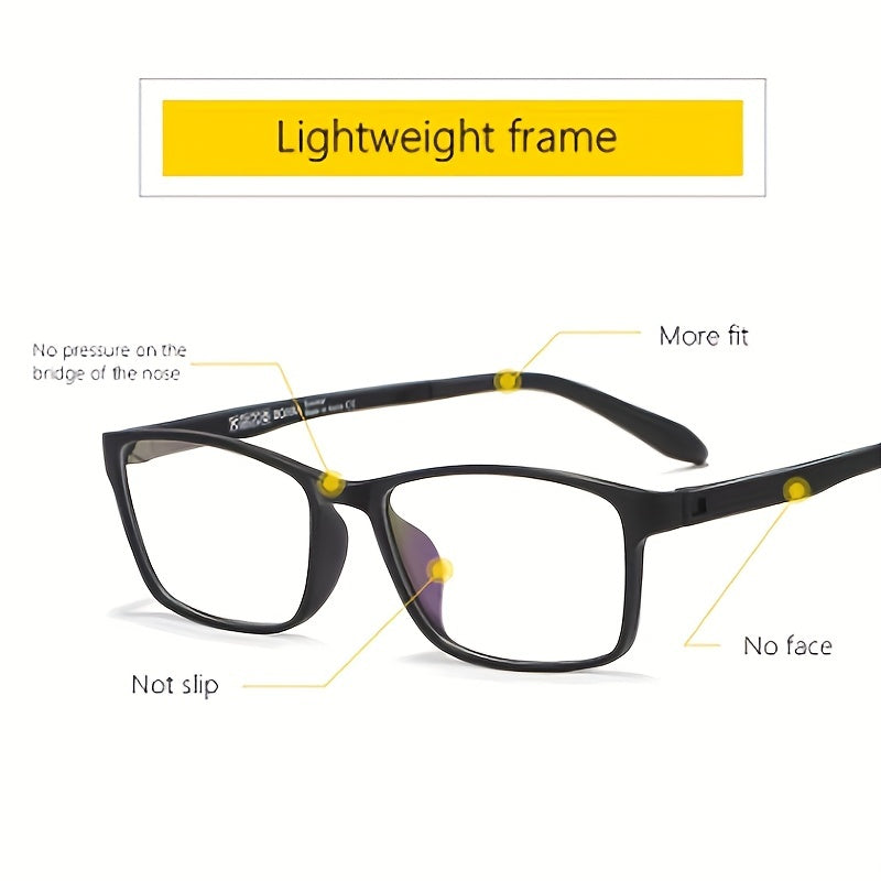 Retro Men's Reading Glasses Anti Light Office Eye Protection