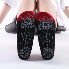 Cross Lace Yoga Socks with Non Slip Bottom